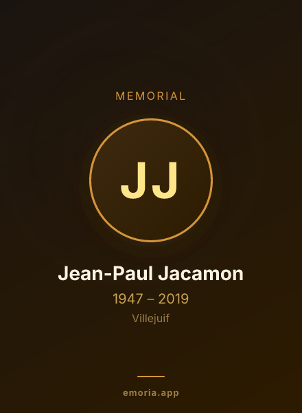 Memorial portrait of Jean-Paul Jacamon