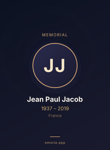 Memorial portrait of Jean Paul Jacob