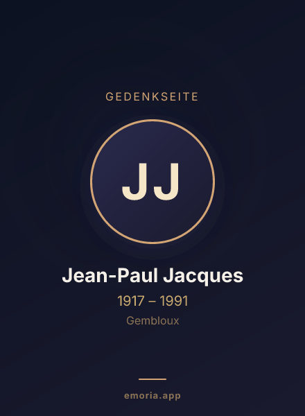 Gedenkportrait von Jean-Paul Jacques