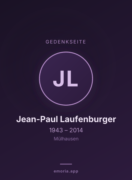 Gedenkportrait von Jean-Paul Laufenburger