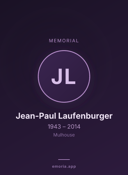 Memorial portrait of Jean-Paul Laufenburger