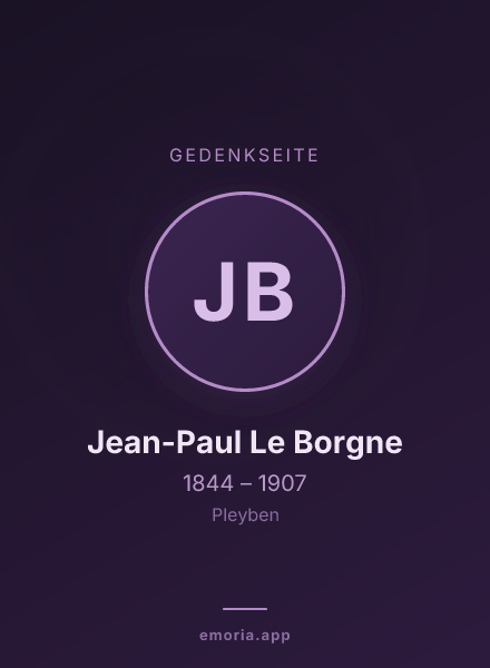 Gedenkportrait von Jean-Paul Le Borgne