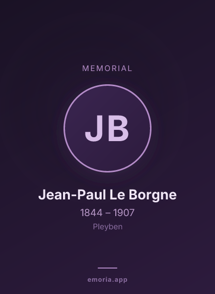 Memorial portrait of Jean-Paul Le Borgne