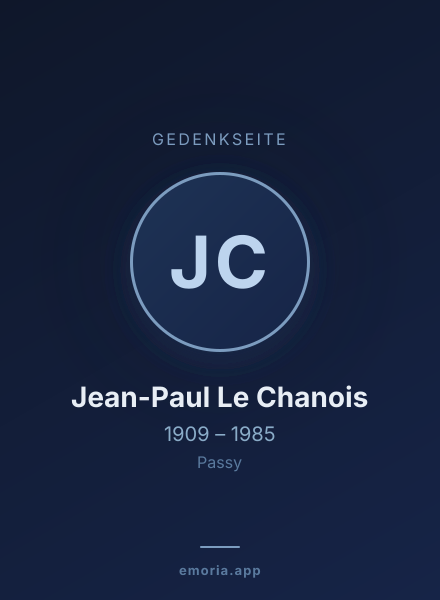 Gedenkportrait von Jean-Paul Le Chanois