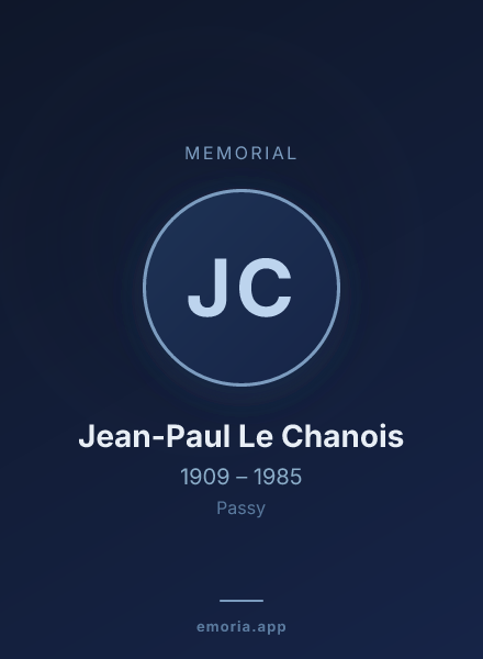 Memorial portrait of Jean-Paul Le Chanois