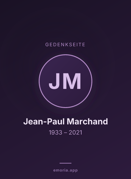 Gedenkportrait von Jean-Paul Marchand