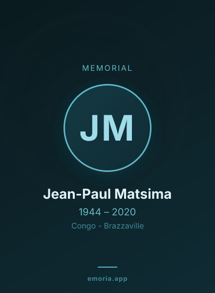 Memorial portrait of Jean-Paul Matsima