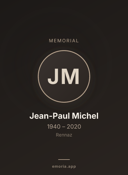 Memorial portrait of Jean-Paul Michel