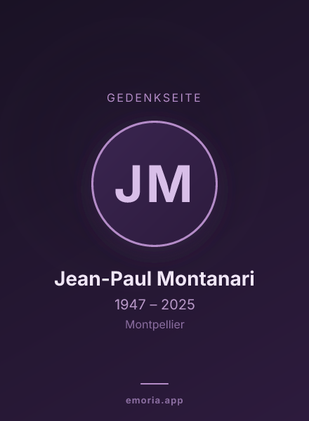 Gedenkportrait von Jean-Paul Montanari