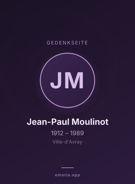 Gedenkportrait von Jean-Paul Moulinot