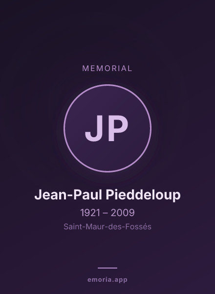Memorial portrait of Jean-Paul Pieddeloup
