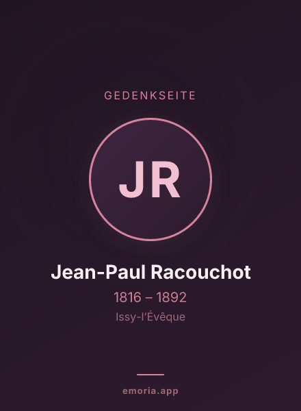 Gedenkportrait von Jean-Paul Racouchot