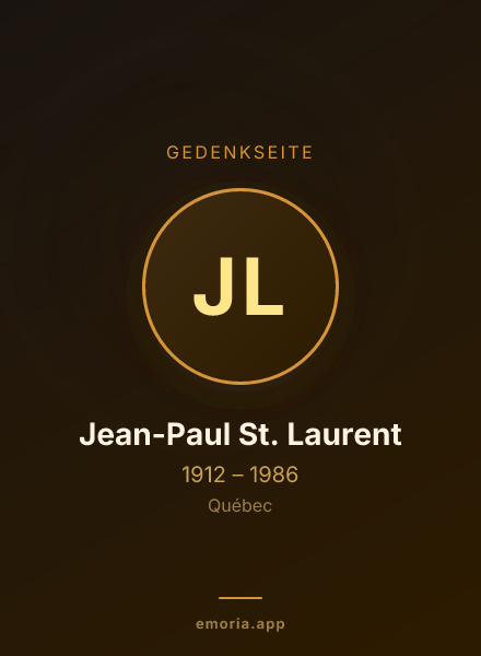 Gedenkportrait von Jean-Paul St. Laurent