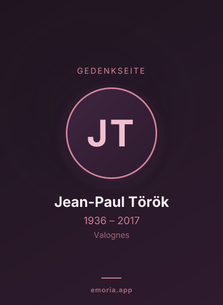 Gedenkportrait von Jean-Paul Török