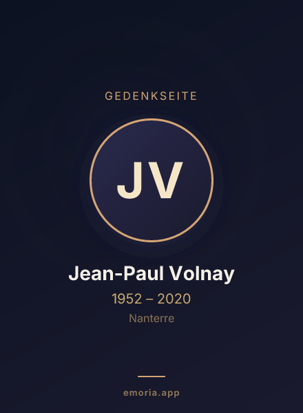 Gedenkportrait von Jean-Paul Volnay