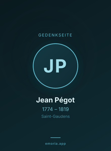 Gedenkportrait von Jean Pégot