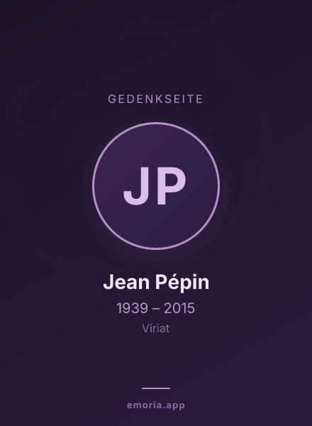 Gedenkportrait von Jean Pépin