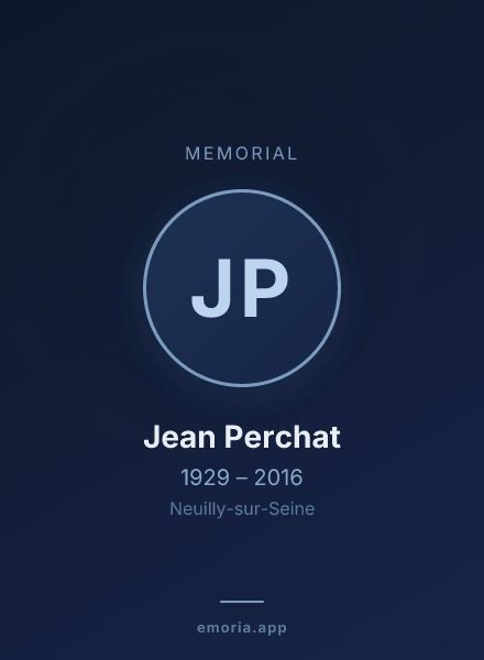 Memorial portrait of Jean Perchat