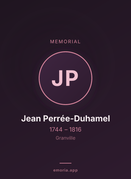 Memorial portrait of Jean Perrée-Duhamel