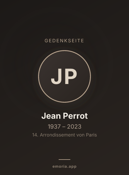 Gedenkportrait von Jean Perrot