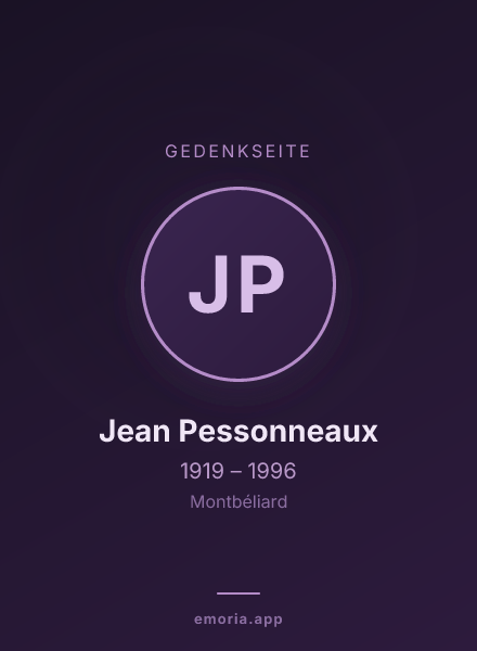 Gedenkportrait von Jean Pessonneaux