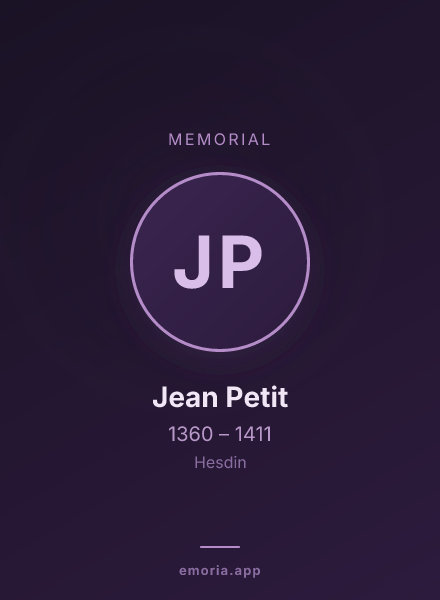 Memorial portrait of Jean Petit