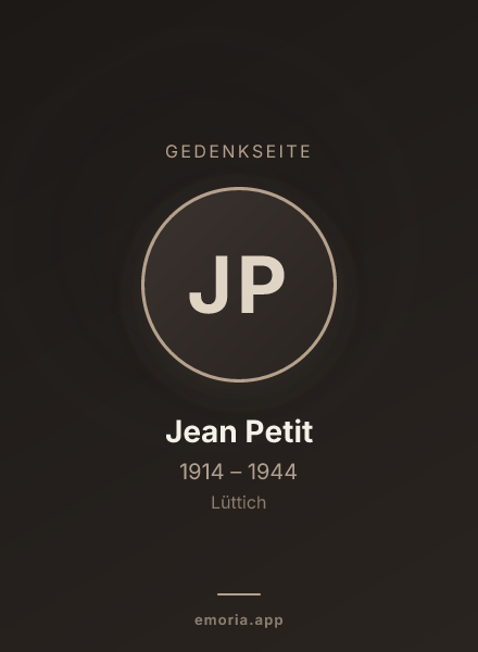Gedenkportrait von Jean Petit