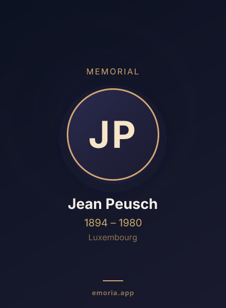 Memorial portrait of Jean Peusch