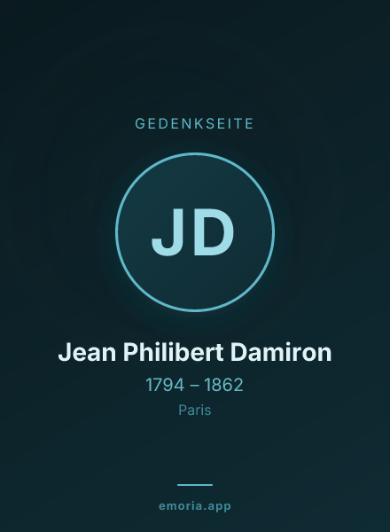 Gedenkportrait von Jean Philibert Damiron