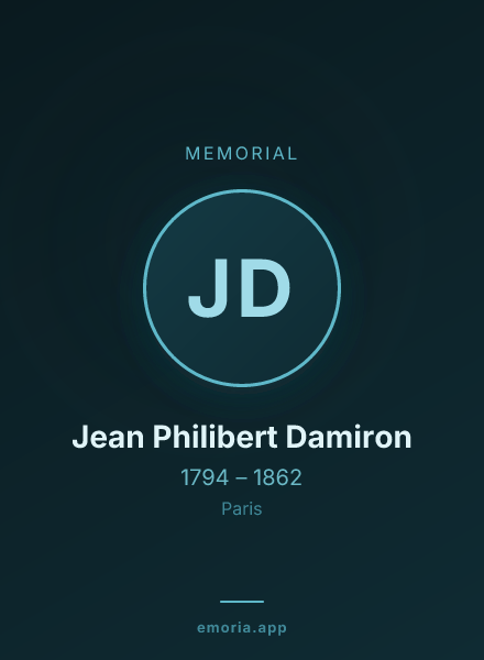 Memorial portrait of Jean Philibert Damiron