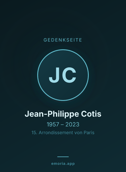 Gedenkportrait von Jean-Philippe Cotis