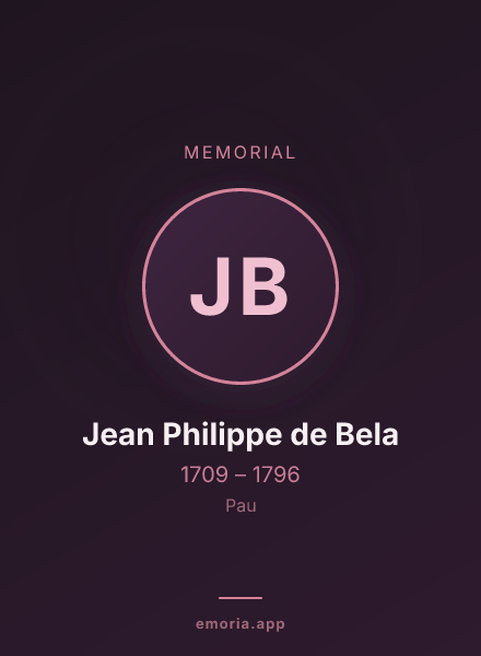 Memorial portrait of Jean Philippe de Bela