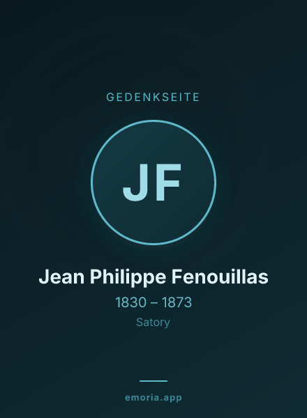 Gedenkportrait von Jean Philippe Fenouillas