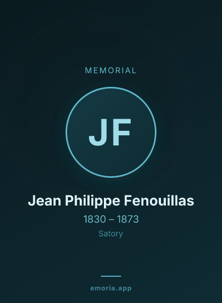Memorial portrait of Jean Philippe Fenouillas