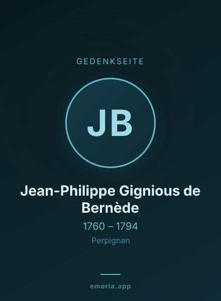 Gedenkportrait von Jean-Philippe Gignious de Bernède