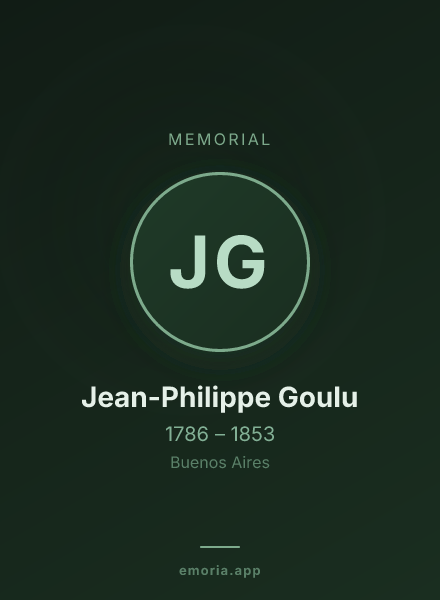 Memorial portrait of Jean-Philippe Goulu