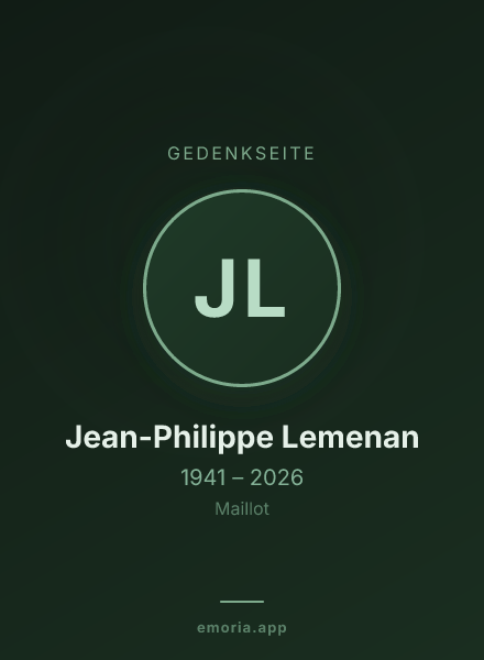 Gedenkportrait von Jean-Philippe Lemenan