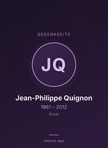 Gedenkportrait von Jean-Philippe Quignon