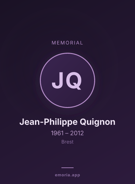 Memorial portrait of Jean-Philippe Quignon