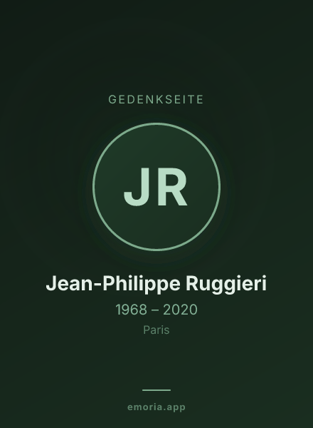 Gedenkportrait von Jean-Philippe Ruggieri