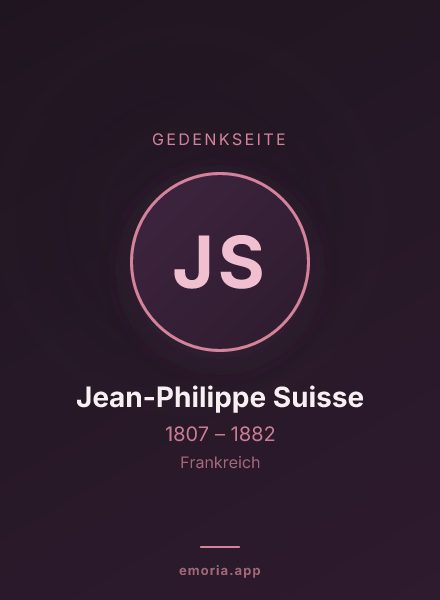 Gedenkportrait von Jean-Philippe Suisse