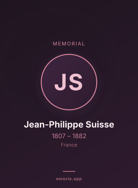 Memorial portrait of Jean-Philippe Suisse