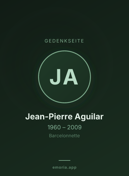 Gedenkportrait von Jean-Pierre Aguilar
