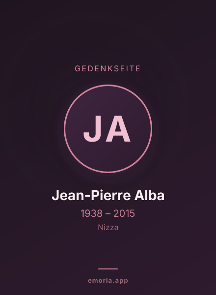 Gedenkportrait von Jean-Pierre Alba