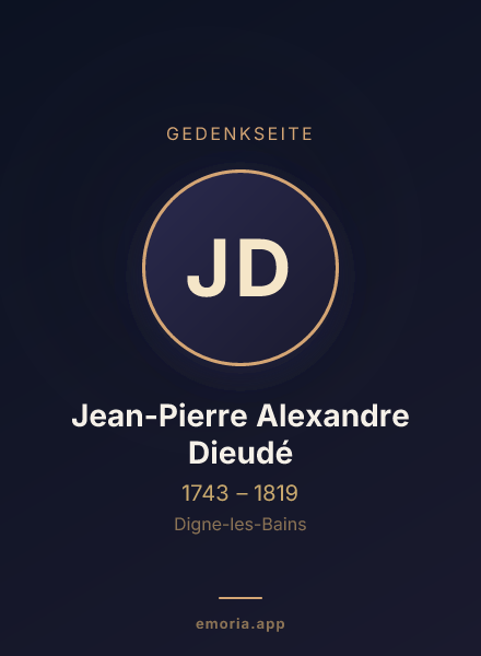 Gedenkportrait von Jean-Pierre Alexandre Dieudé