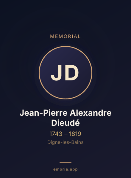 Memorial portrait of Jean-Pierre Alexandre Dieudé