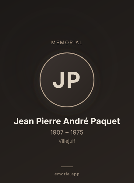 Memorial portrait of Jean Pierre André Paquet
