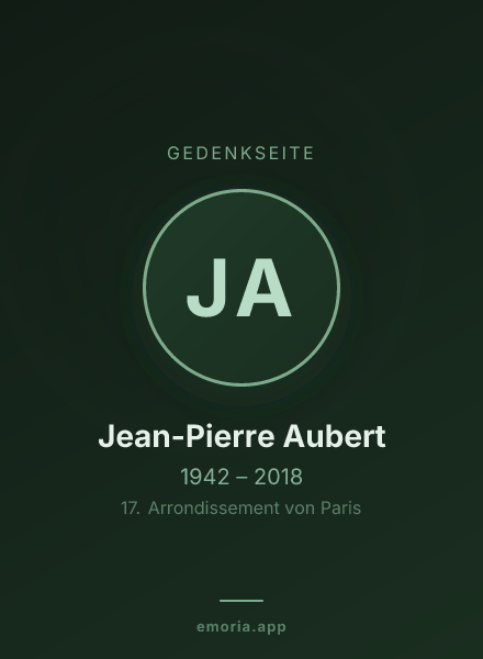 Gedenkportrait von Jean-Pierre Aubert
