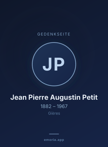 Gedenkportrait von Jean Pierre Augustin Petit