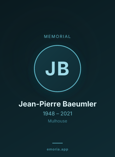 Memorial portrait of Jean-Pierre Baeumler
